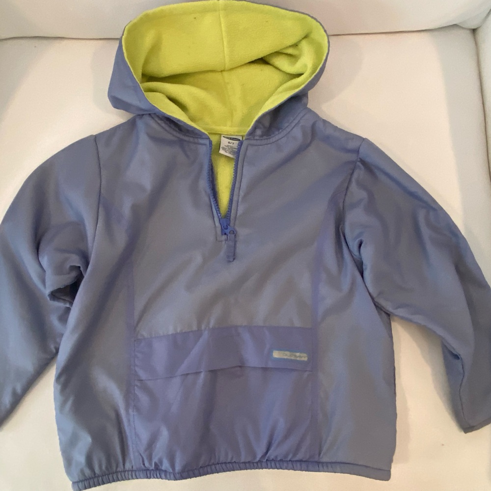 Blue and Yellow Hooded Jacket
